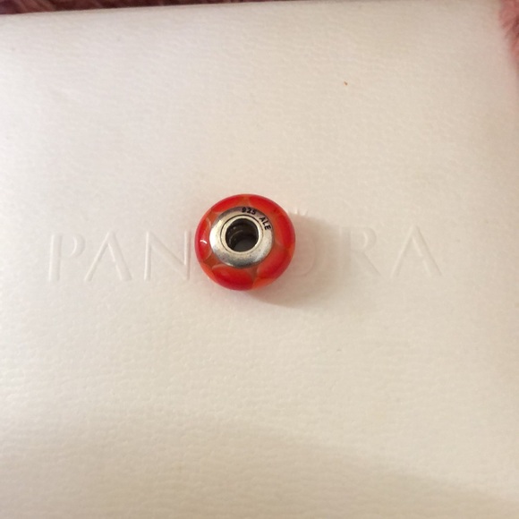 Pandora Captivating Orange Red Hot Murano - Picture 3 of 3